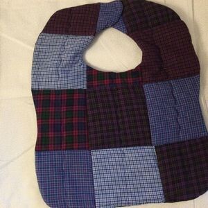 3/$25 or $12 ea.  NWT. Handmade Quilted Reversible Bib.